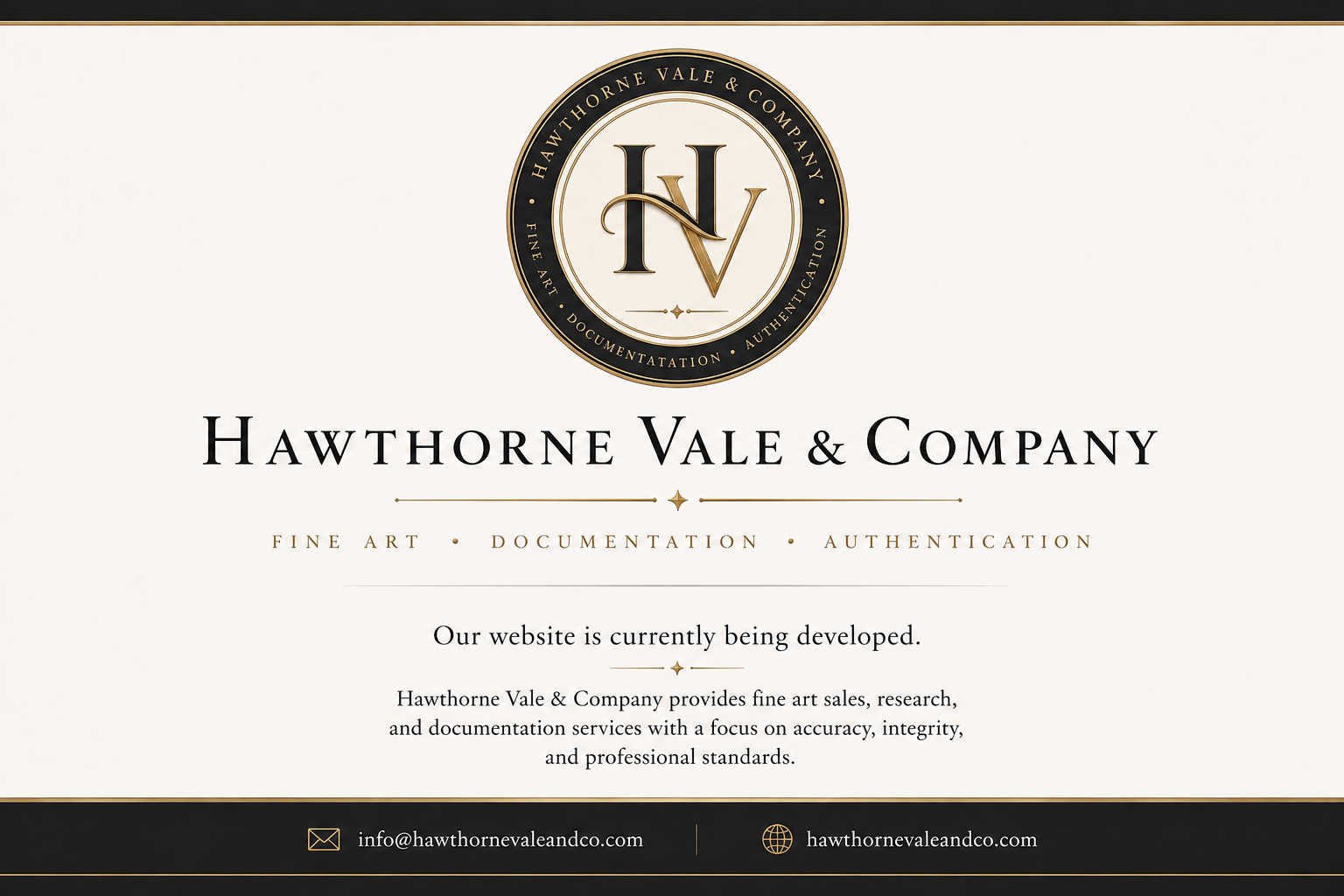 Hawthorne Vale & Company — Fine Art, Documentation, and Authentication